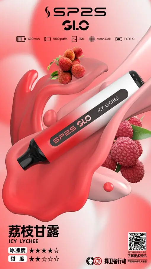 SP2S 思博瑞 GLO 7000口拋棄式電子煙 長效容量設計 一次性電子煙方便使用 日常攜帶推薦 台灣現貨